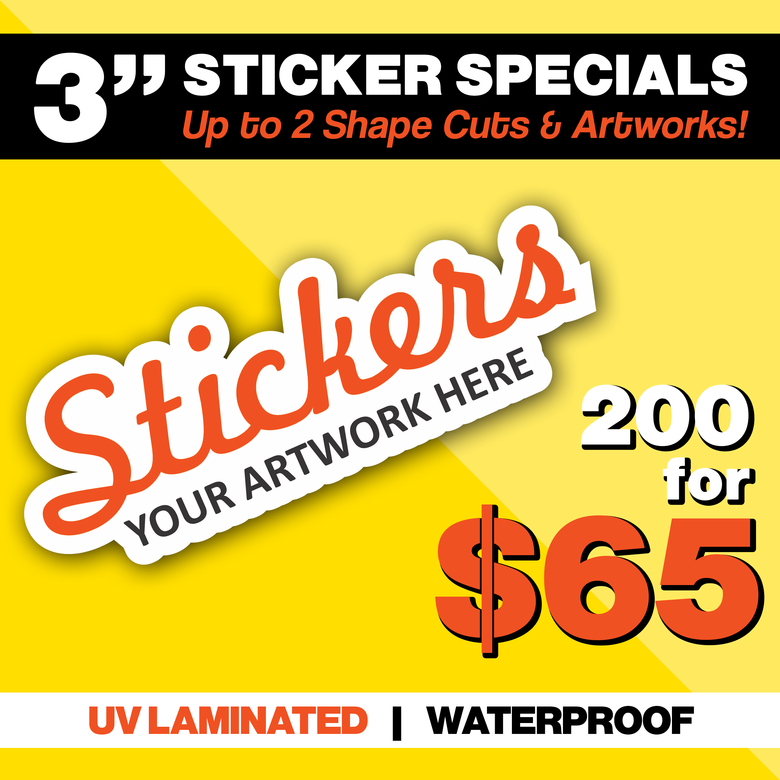 200 - 3" Sticker Special